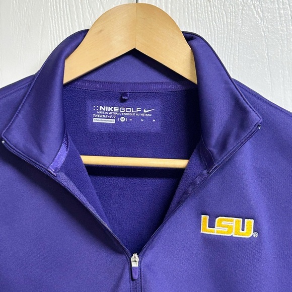 Women's Nike Purple LSU Tigers Pacer Raglan Performance Quarter-Zip Jacket M - Picture 2 of 6